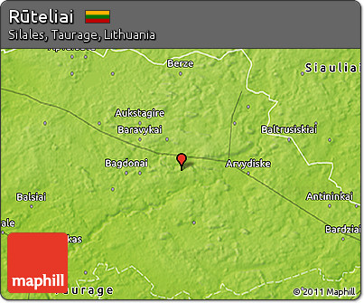 Physical 3D Map of Rūteliai