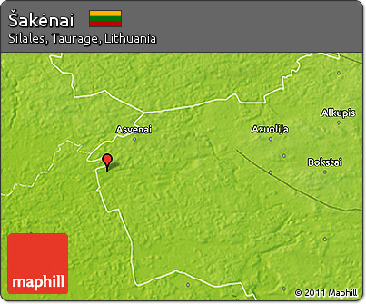 Physical 3D Map of Šakėnai
