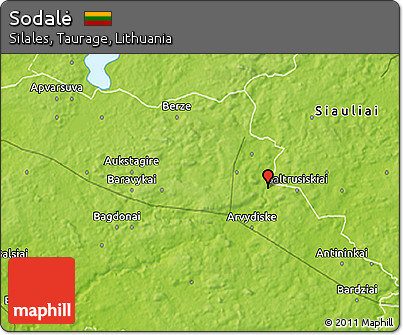 Physical 3D Map of Sodalė