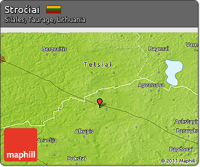Physical 3D Map of Stročiai