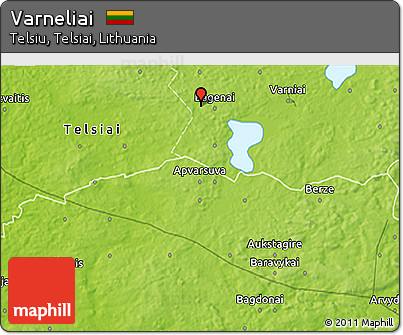 Physical 3D Map of Varneliai