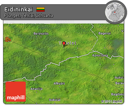 Satellite 3D Map of Eidininkai