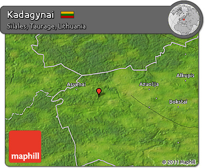 Satellite 3D Map of Kadagynai
