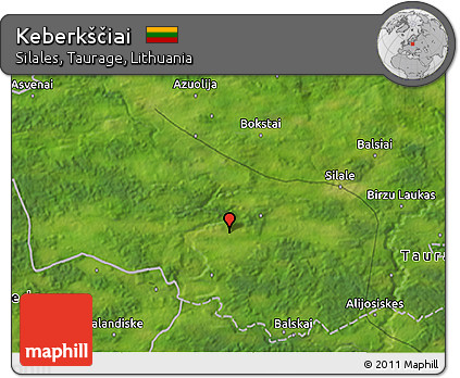 Satellite 3D Map of Keberkščiai