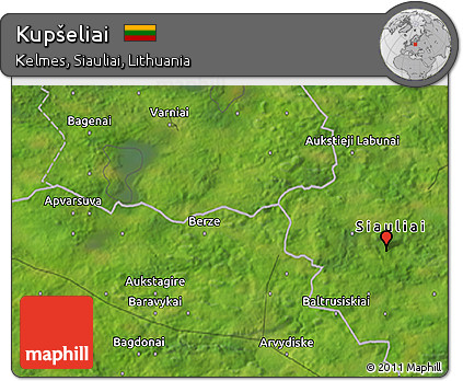 Satellite 3D Map of Kupšeliai