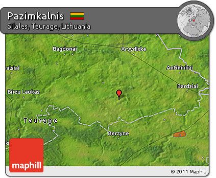 Satellite 3D Map of Pazimkalnis