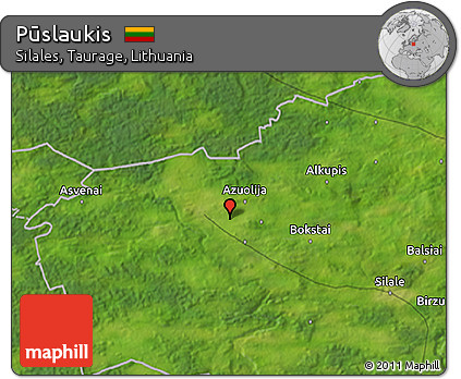 Satellite 3D Map of Pūslaukis