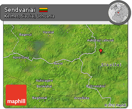 Satellite 3D Map of Sendvariai