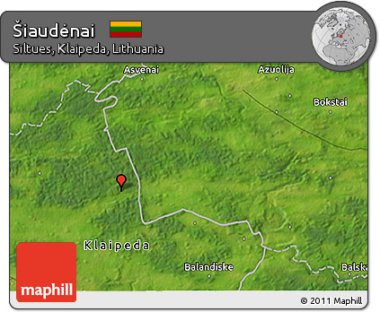 Satellite 3D Map of Šiaudėnai