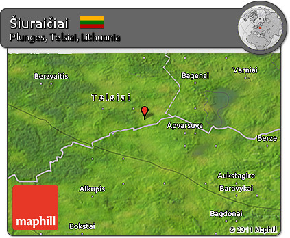 Satellite 3D Map of Šiuraičiai