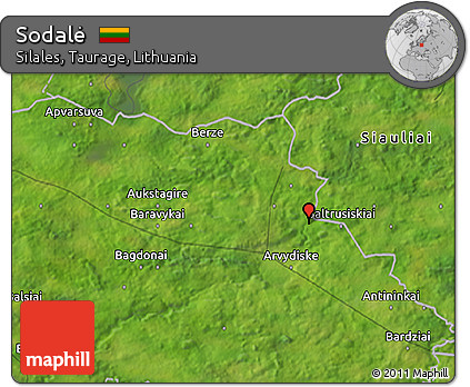 Satellite 3D Map of Sodalė