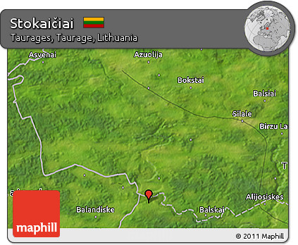 Satellite 3D Map of Stokaičiai