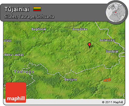 Satellite 3D Map of Tūjainiai