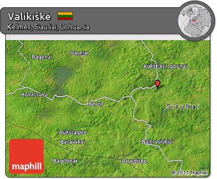 Satellite 3D Map of Valikiškė