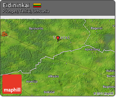 Satellite 3D Map of Eidininkai