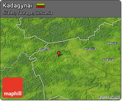 Satellite 3D Map of Kadagynai