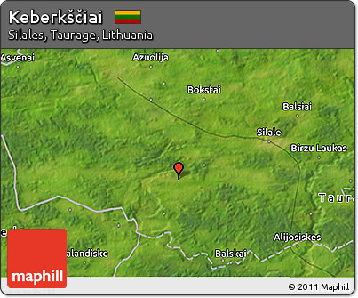 Satellite 3D Map of Keberkščiai