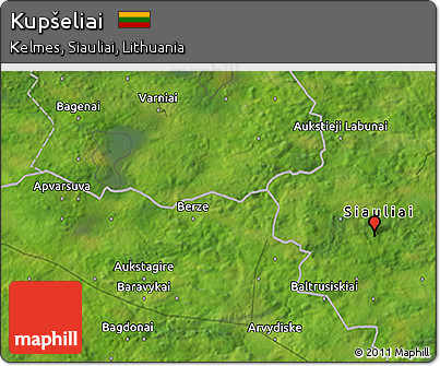 Satellite 3D Map of Kupšeliai