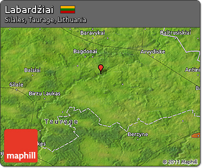 Satellite 3D Map of Labardžiai