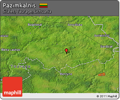 Satellite 3D Map of Pazimkalnis