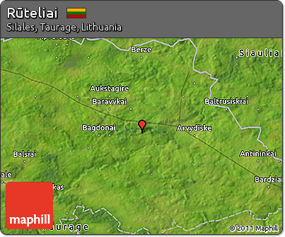 Satellite 3D Map of Rūteliai
