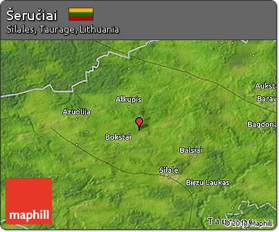 Satellite 3D Map of Šeručiai