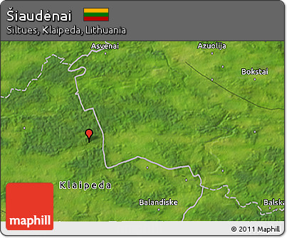 Satellite 3D Map of Šiaudėnai
