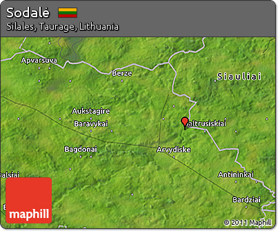 Satellite 3D Map of Sodalė