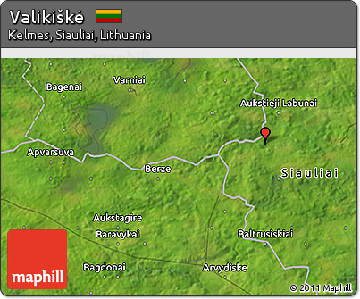 Satellite 3D Map of Valikiškė