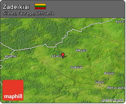 Satellite 3D Map of Žadeikiai