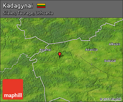 Satellite 3D Map of Kadagynai