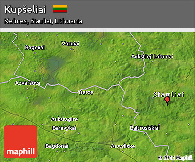 Satellite 3D Map of Kupšeliai