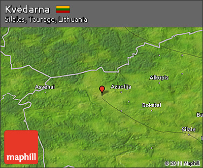 Satellite 3D Map of Kvėdarna