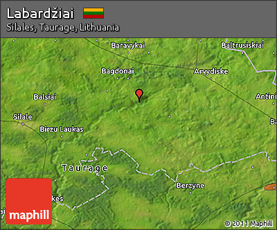 Satellite 3D Map of Labardžiai