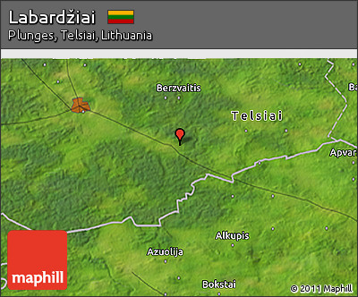 Satellite 3D Map of Labardžiai