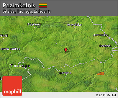 Satellite 3D Map of Pazimkalnis