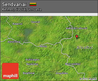 Satellite 3D Map of Sendvariai