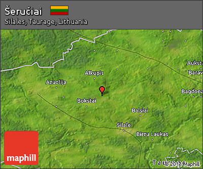 Satellite 3D Map of Šeručiai