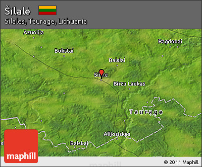 Satellite 3D Map of Šilalė