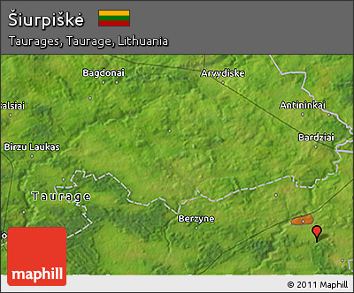 Satellite 3D Map of Šiurpiškė