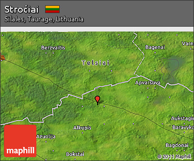 Satellite 3D Map of Stročiai