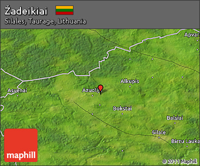 Satellite 3D Map of Žadeikiai