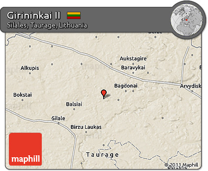 Shaded Relief 3D Map of Girininkai II