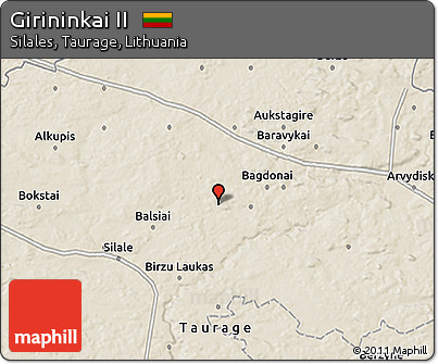 Shaded Relief 3D Map of Girininkai II