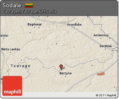 Shaded Relief 3D Map of Sodalė