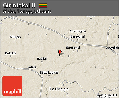 Shaded Relief 3D Map of Girininkai II