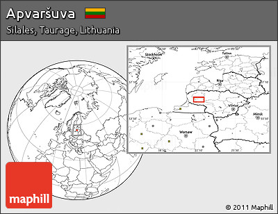 Blank Location Map of Apvaršuva