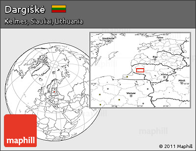 Blank Location Map of Dargiškė