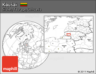 Blank Location Map of Kaušai