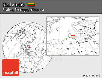 Blank Location Map of Radvietis